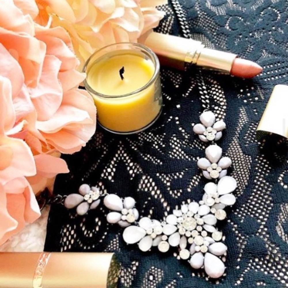 Jeweled statement necklace